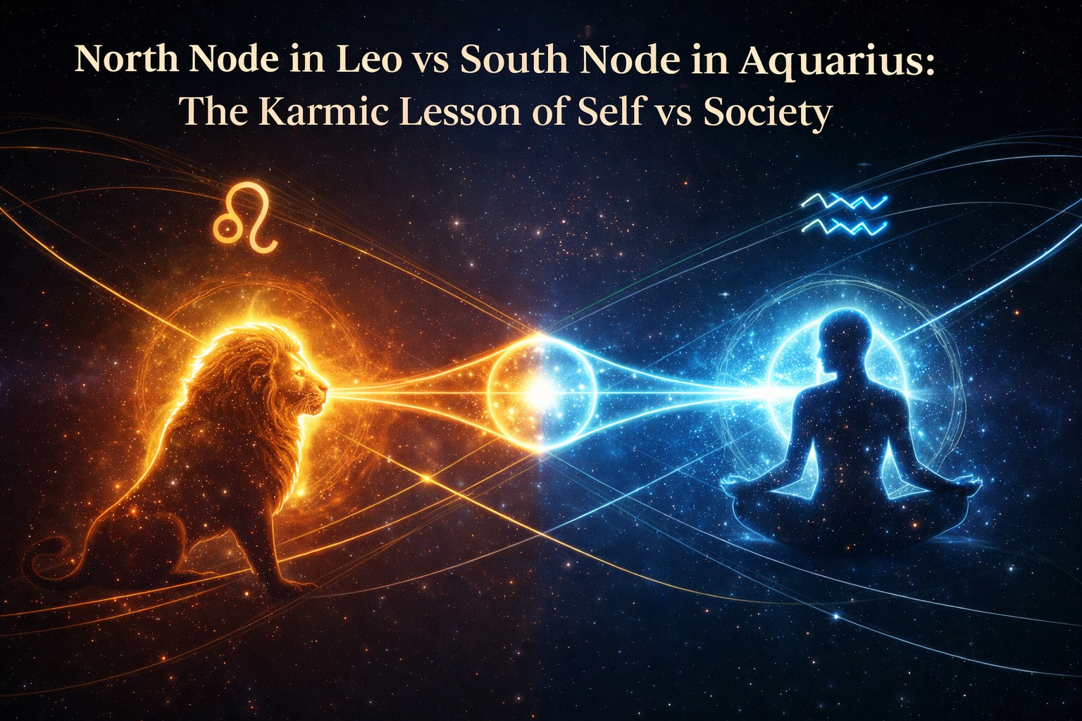 North Node in Leo & South Node in Aquarius: The Karmic Journey from Society to Self
